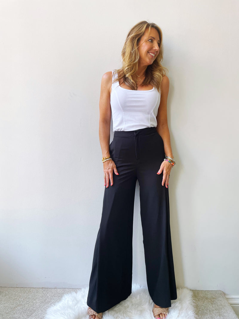 Wide Leg Pleated Trouser