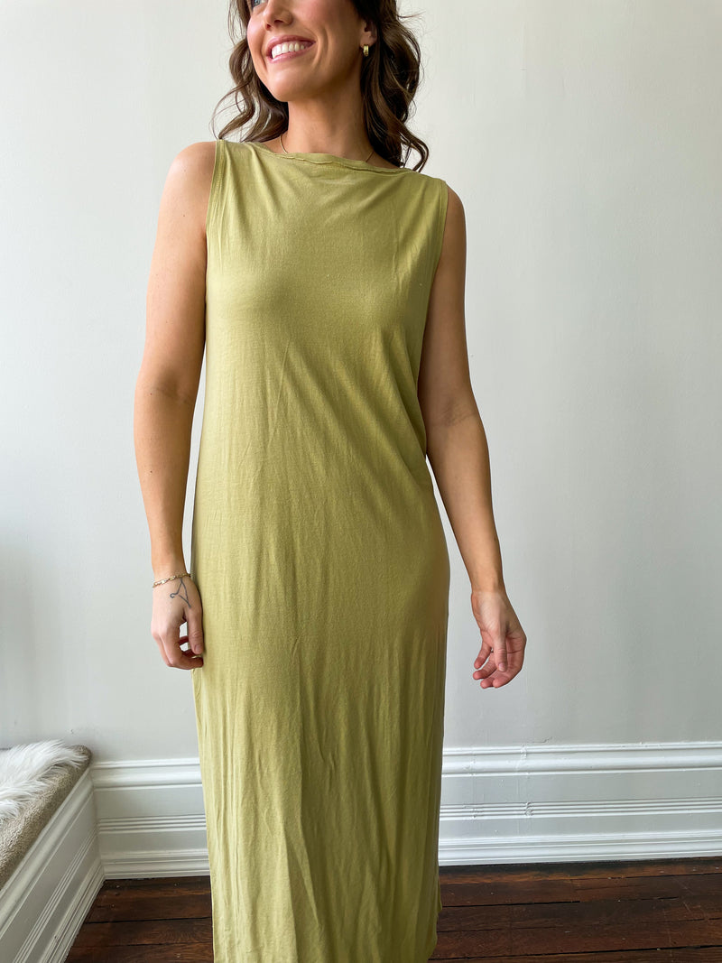Gigi Vintage Wash Seamed Maxi Dress