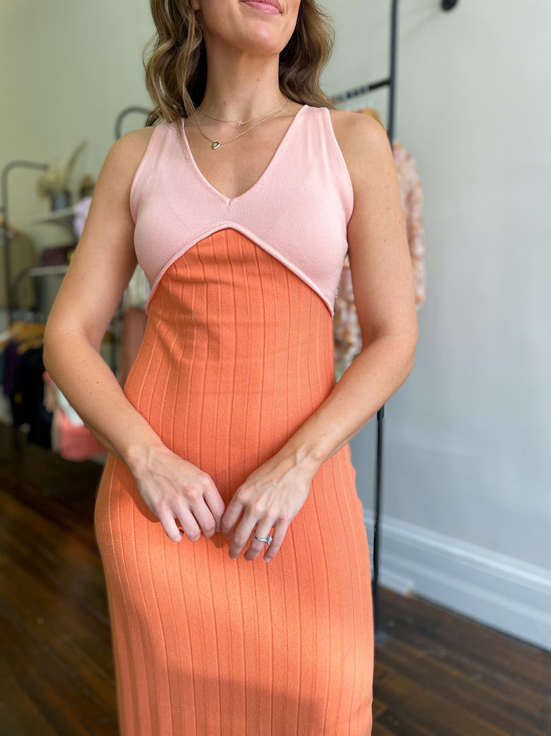 Just Peachy Sweater Dress