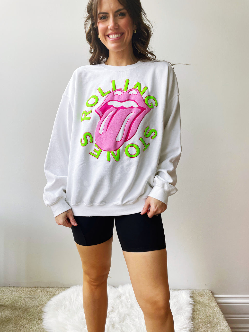 Rolling Stones Neon Puff Pullover