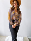 Groovy Tie Front Blouse