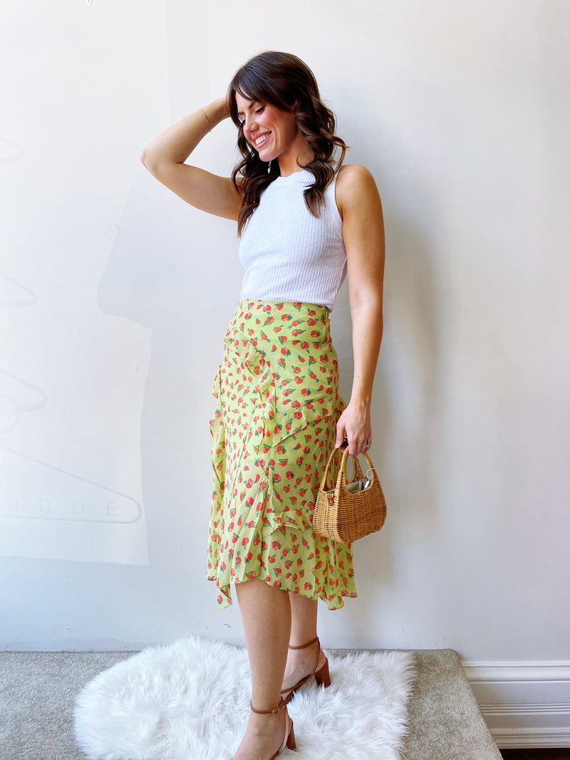 Fresh Cut Midi Skirt