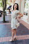 Breezy Sage Wrap Dress