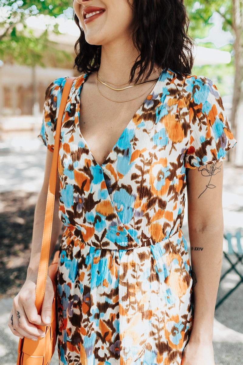 Bright Blooms Midi Dress