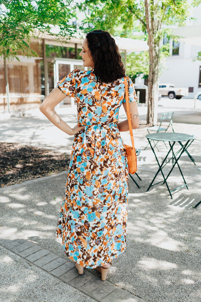 Bright Blooms Midi Dress