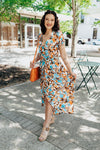 Bright Blooms Midi Dress