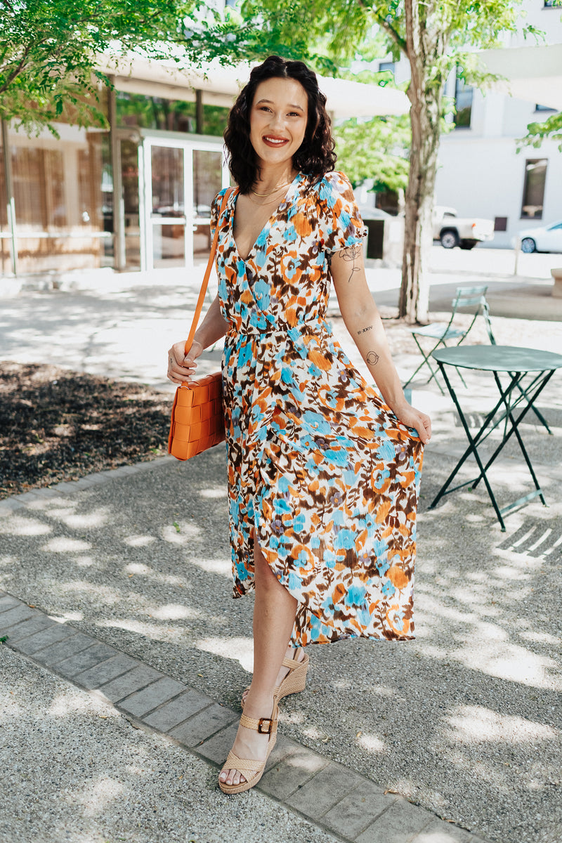 Bright Blooms Midi Dress